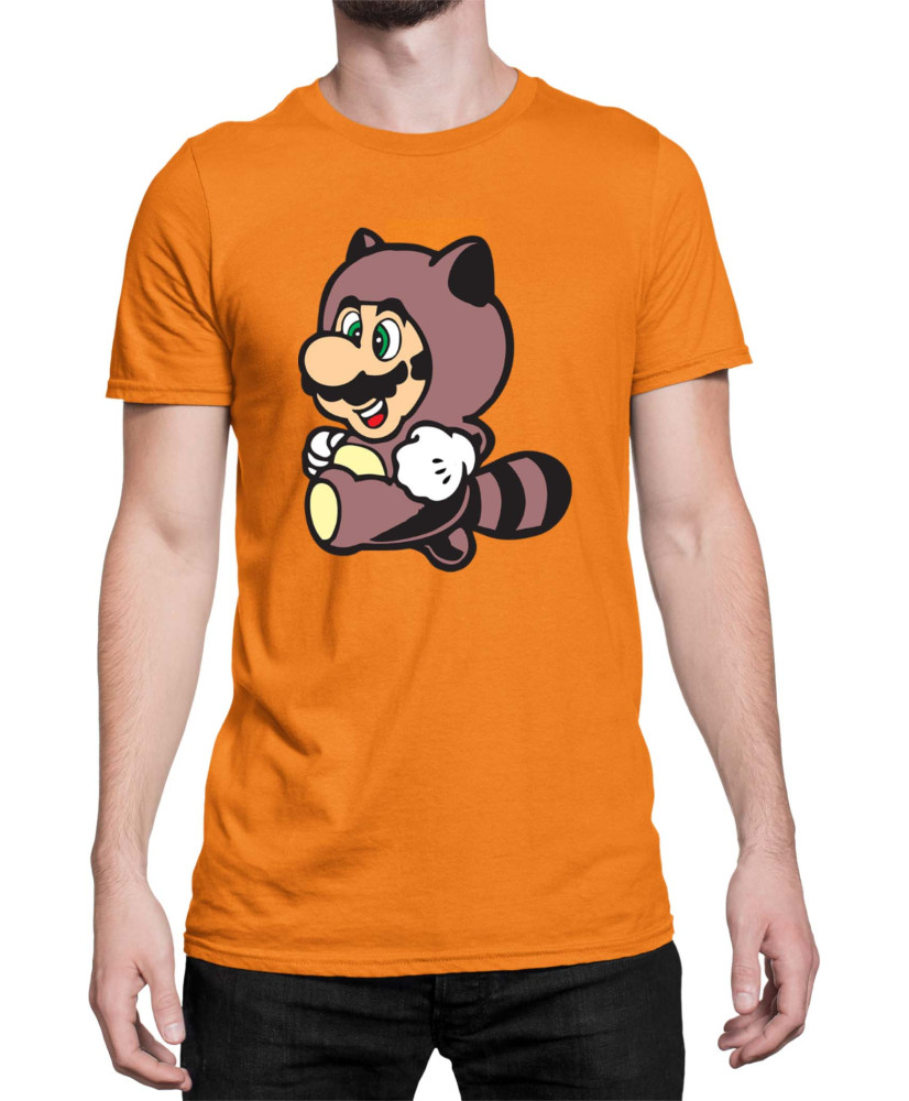 Мъжка Тениска Super Mario Nintendo Mario Raccoon Costume