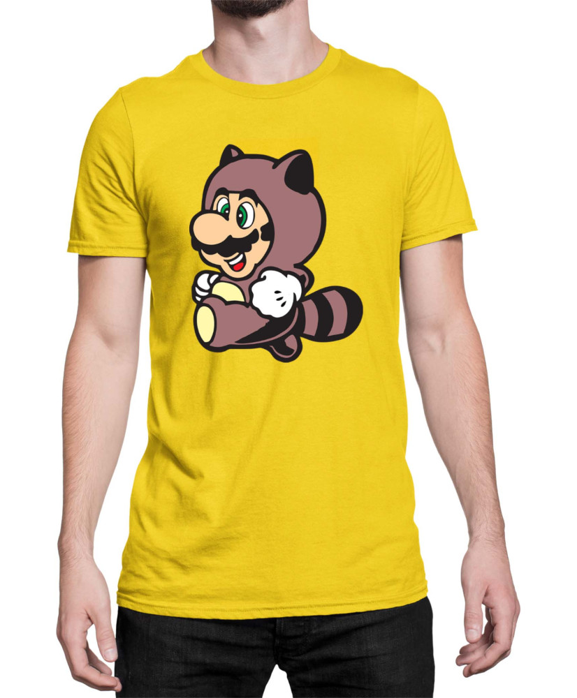 Мъжка Тениска Super Mario Nintendo Mario Raccoon Costume