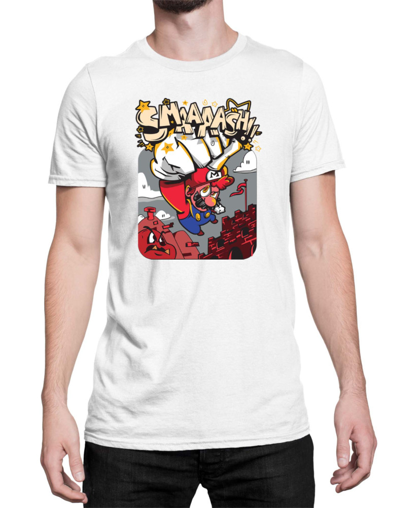 Мъжка Тениска Super Mario Nintendo Mario Smaaaash