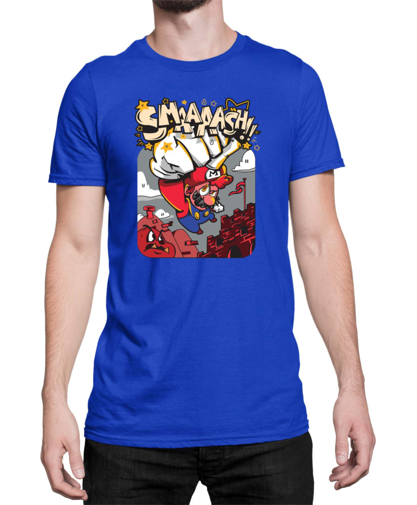 Мъжка Тениска Super Mario Nintendo Mario Smaaaash