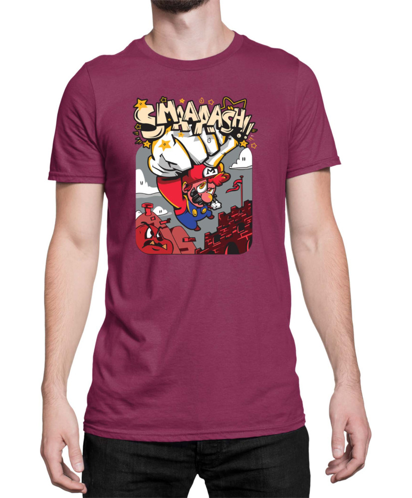 Мъжка Тениска Super Mario Nintendo Mario Smaaaash
