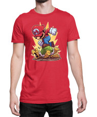 Мъжка Тениска Super Mario Nintendo Mario Smash Koopa