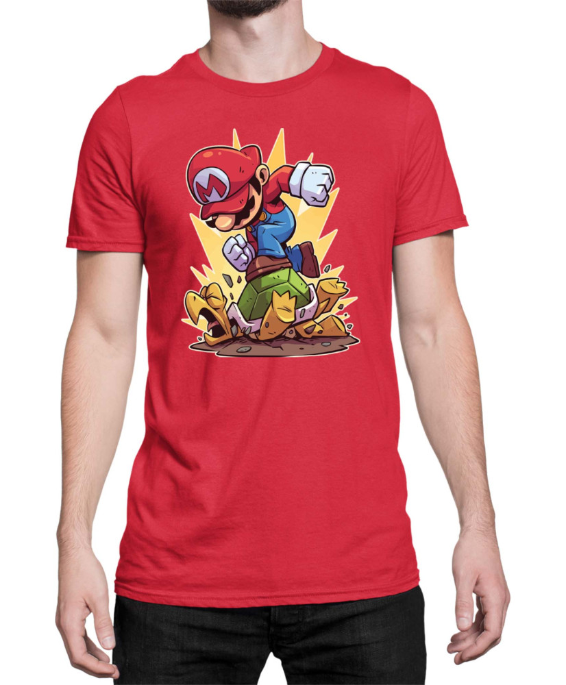 Мъжка Тениска Super Mario Nintendo Mario Smash Koopa