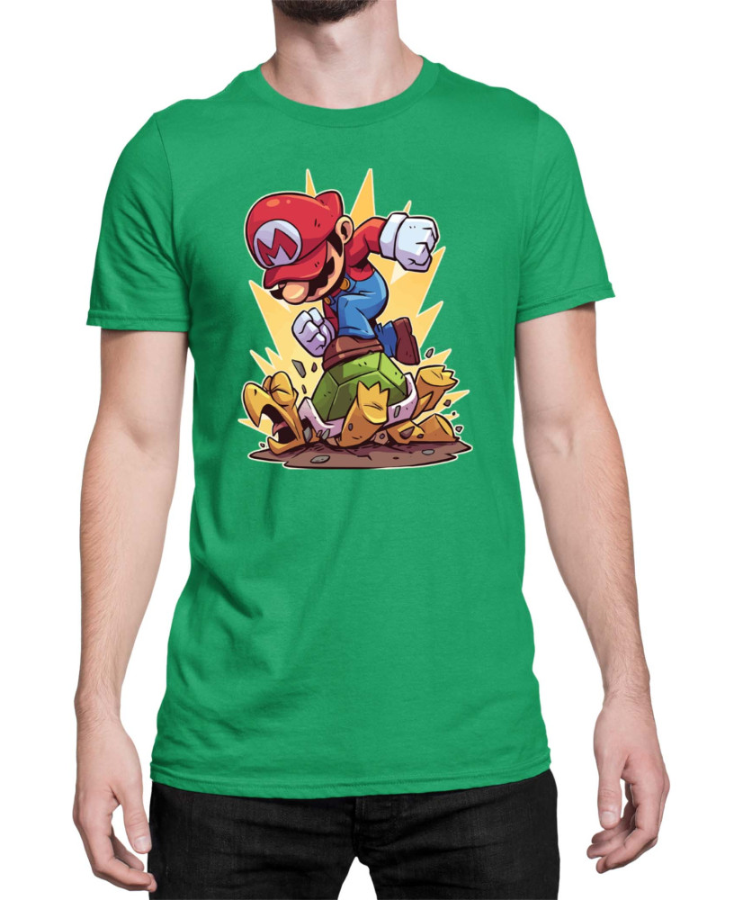 Мъжка Тениска Super Mario Nintendo Mario Smash Koopa