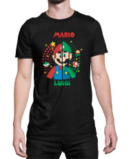 Мъжка Тениска Super Mario Nintendo Mario V Luigi