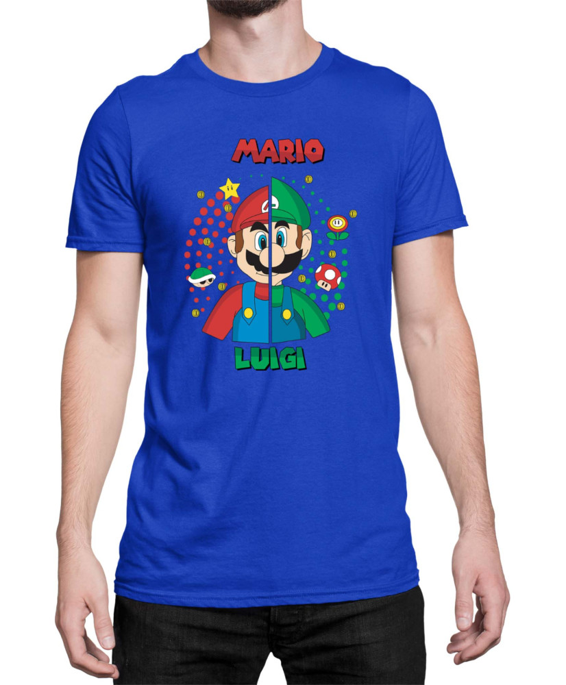 Мъжка Тениска Super Mario Nintendo Mario V Luigi