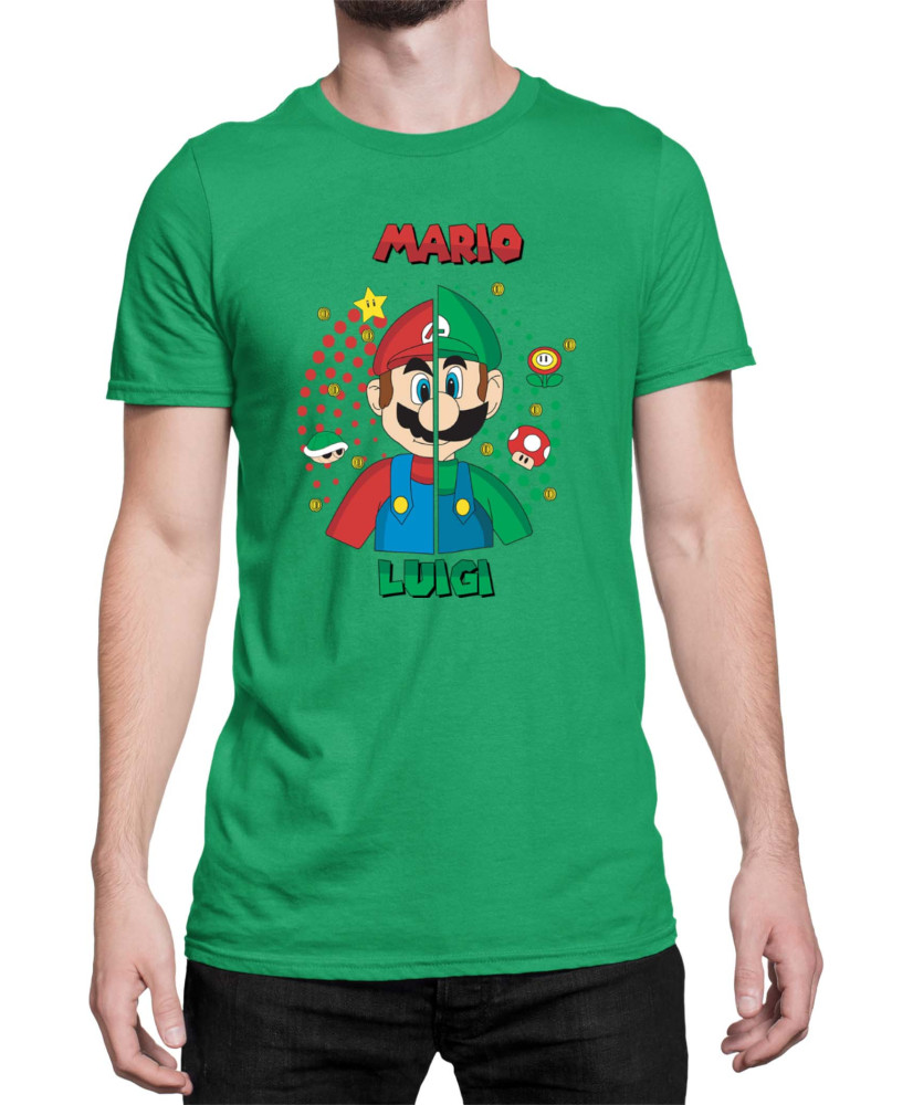 Мъжка Тениска Super Mario Nintendo Mario V Luigi