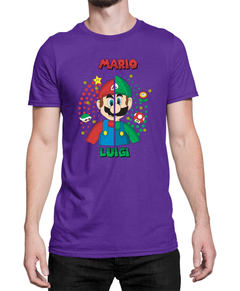 Мъжка Тениска Super Mario Nintendo Mario V Luigi