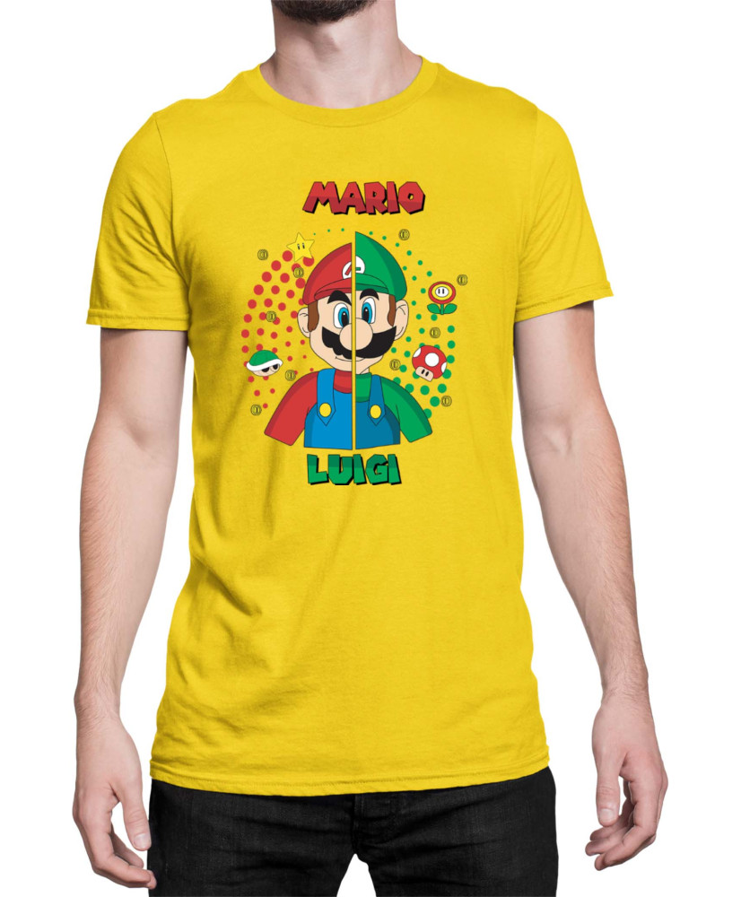 Мъжка Тениска Super Mario Nintendo Mario V Luigi