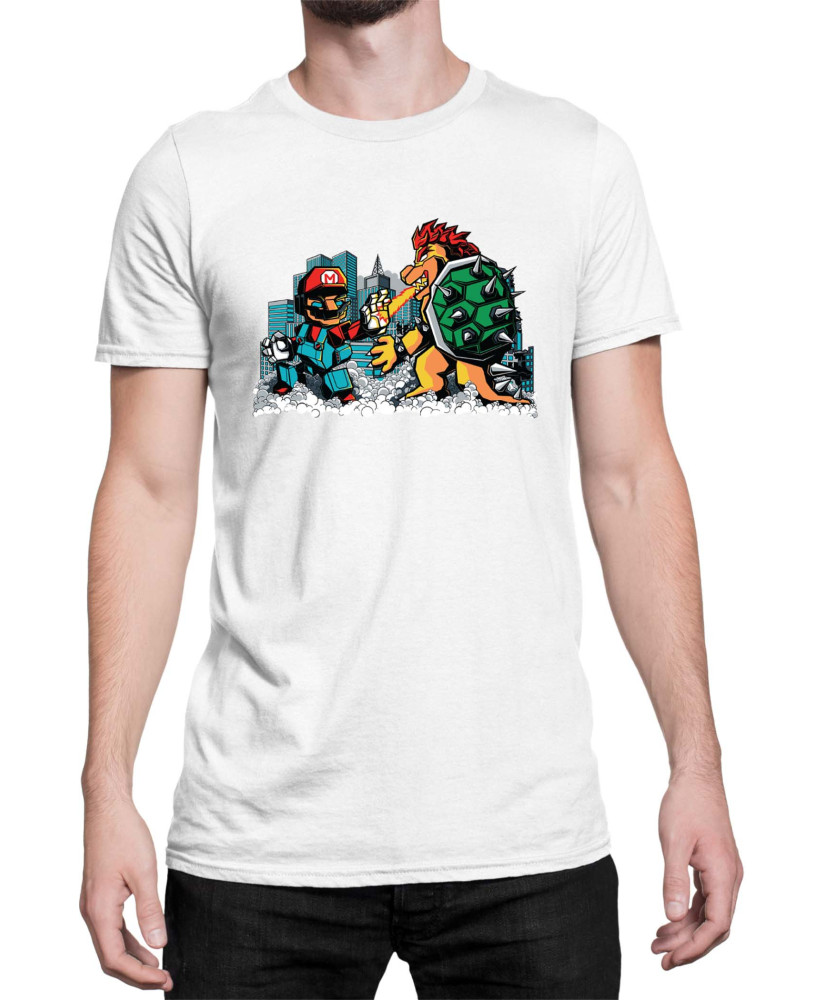 Мъжка Тениска Super Mario Nintendo Mario Vs Bowser