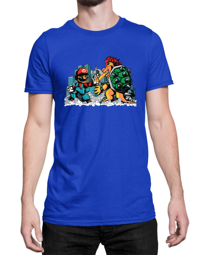 Мъжка Тениска Super Mario Nintendo Mario Vs Bowser