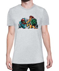 Мъжка Тениска Super Mario Nintendo Mario Vs Bowser