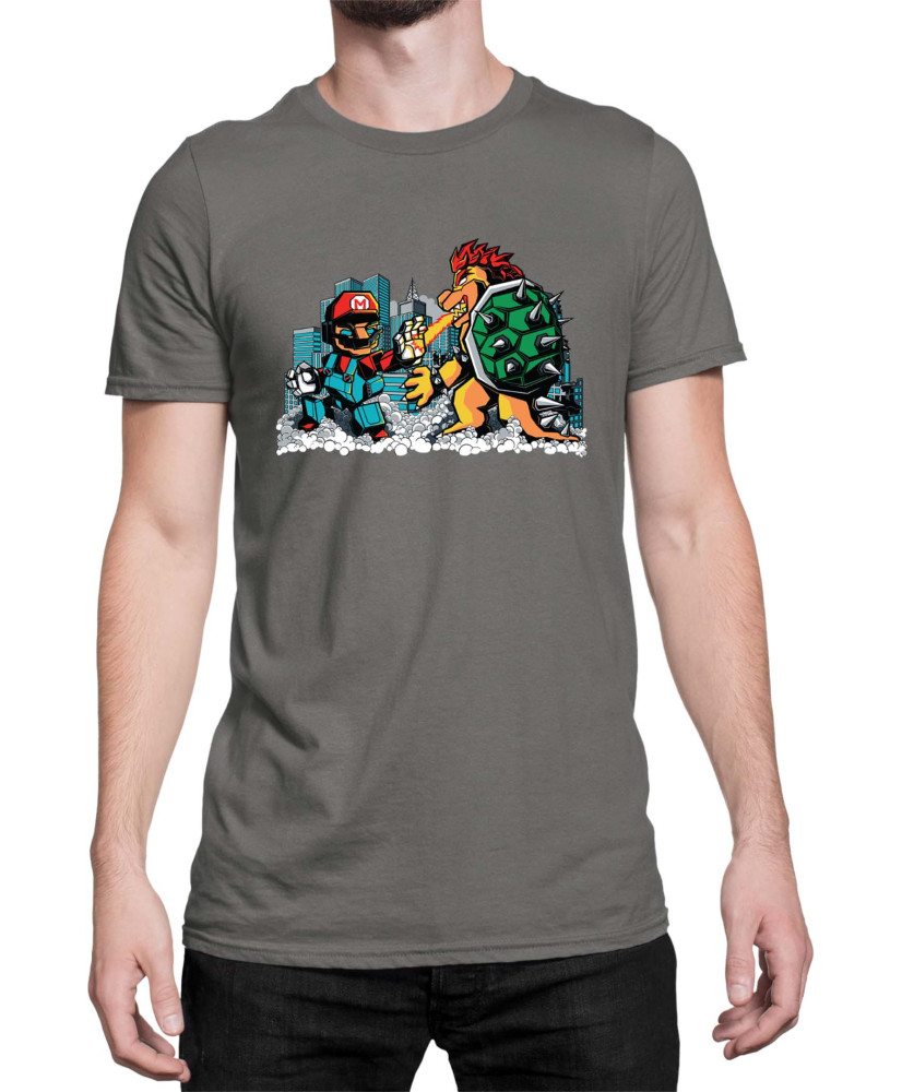 Мъжка Тениска Super Mario Nintendo Mario Vs Bowser