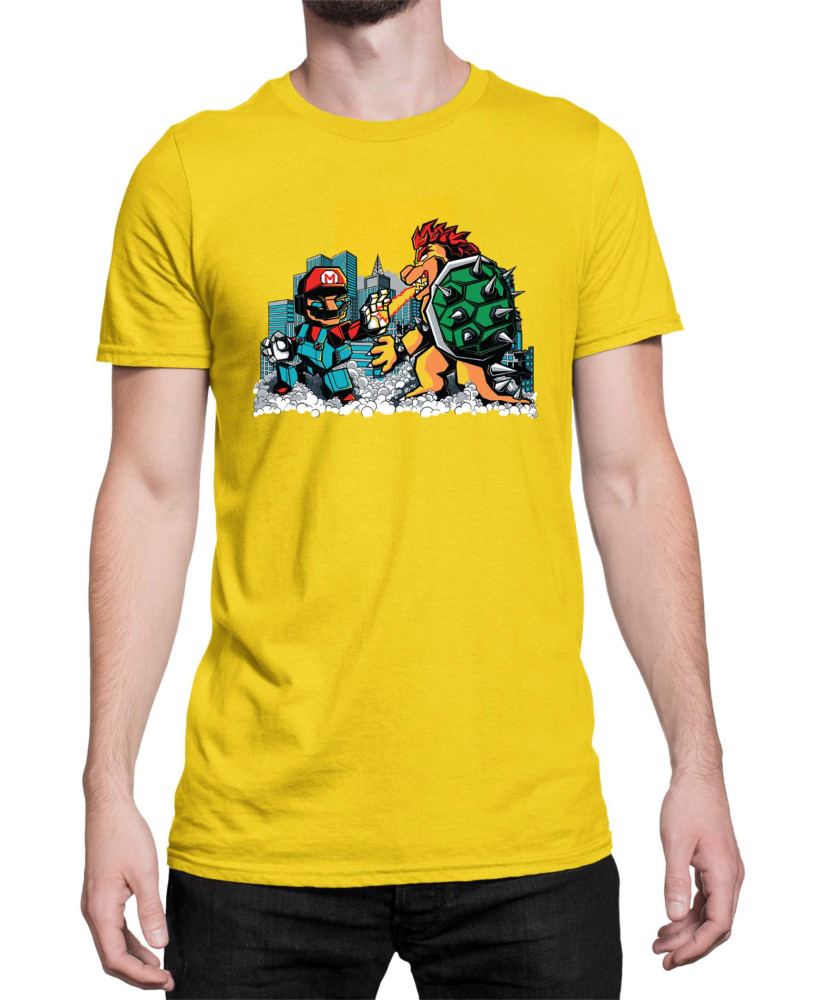 Мъжка Тениска Super Mario Nintendo Mario Vs Bowser