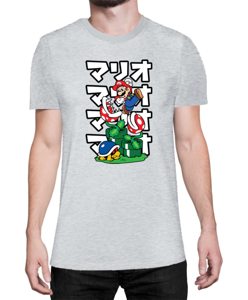 Мъжка Тениска Super Mario Nintendo Mario Vs Piranha Plants