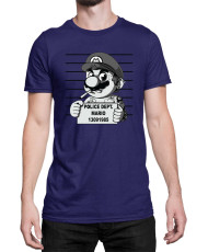 Мъжка Тениска Super Mario Nintendo Mario Wanted Mugshot