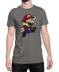 Мъжка Тениска Super Mario Nintendo Mario Words Silhouette