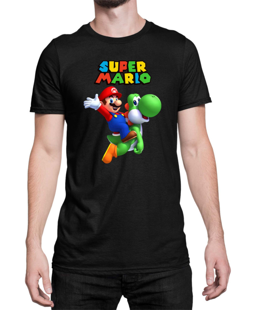 Мъжка Тениска Super Mario Nintendo Mario Yoshi 2