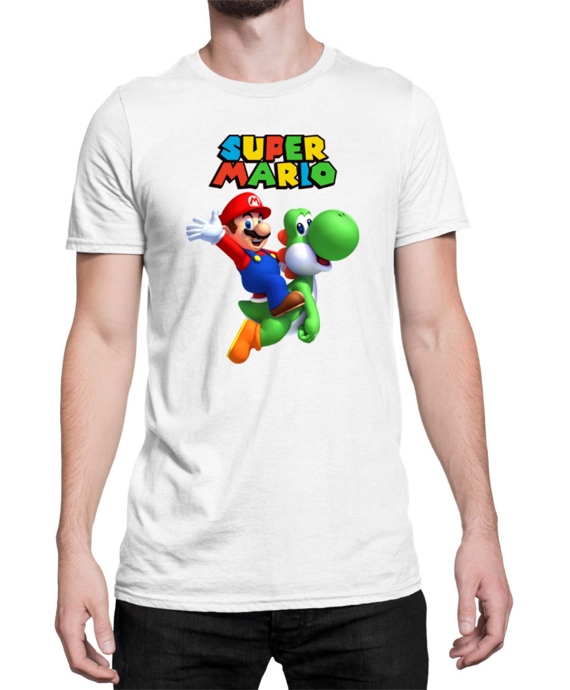 Мъжка Тениска Super Mario Nintendo Mario Yoshi 2