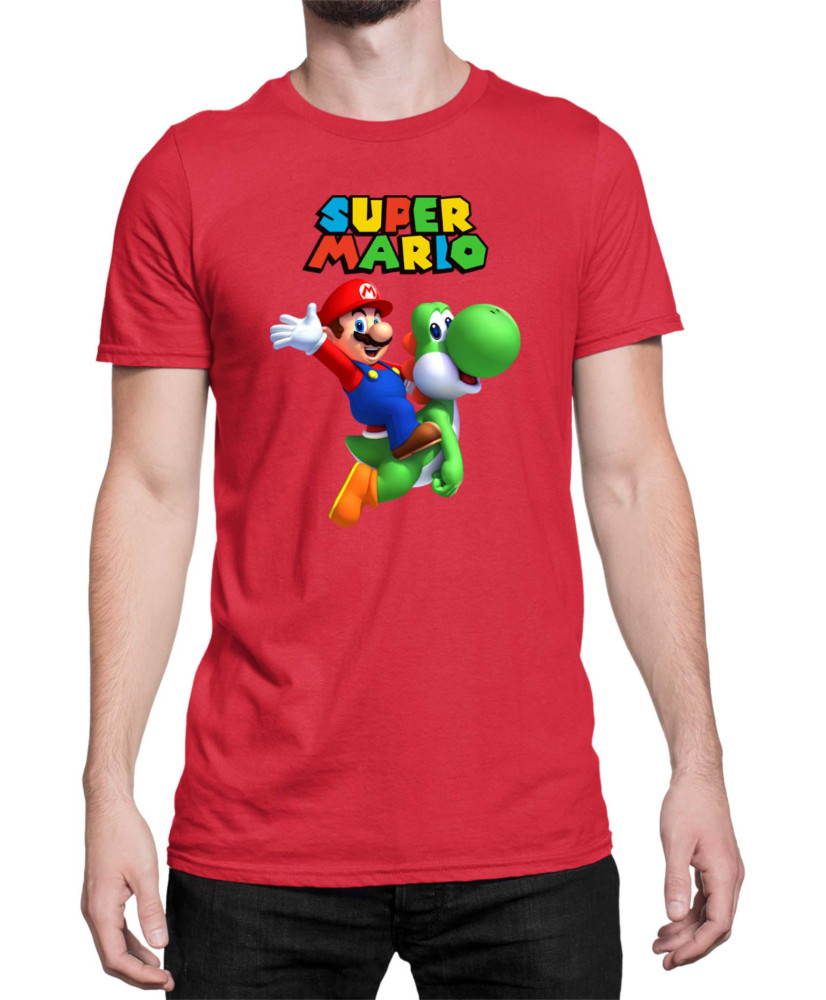 Мъжка Тениска Super Mario Nintendo Mario Yoshi 2