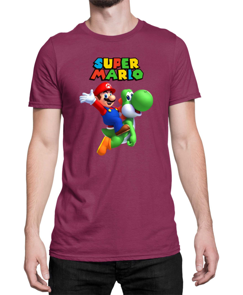 Мъжка Тениска Super Mario Nintendo Mario Yoshi 2