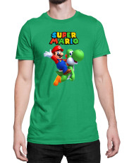 Мъжка Тениска Super Mario Nintendo Mario Yoshi 2