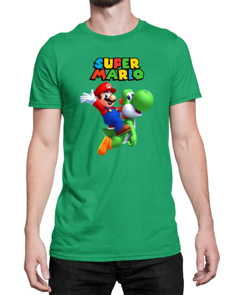 Мъжка Тениска Super Mario Nintendo Mario Yoshi 2
