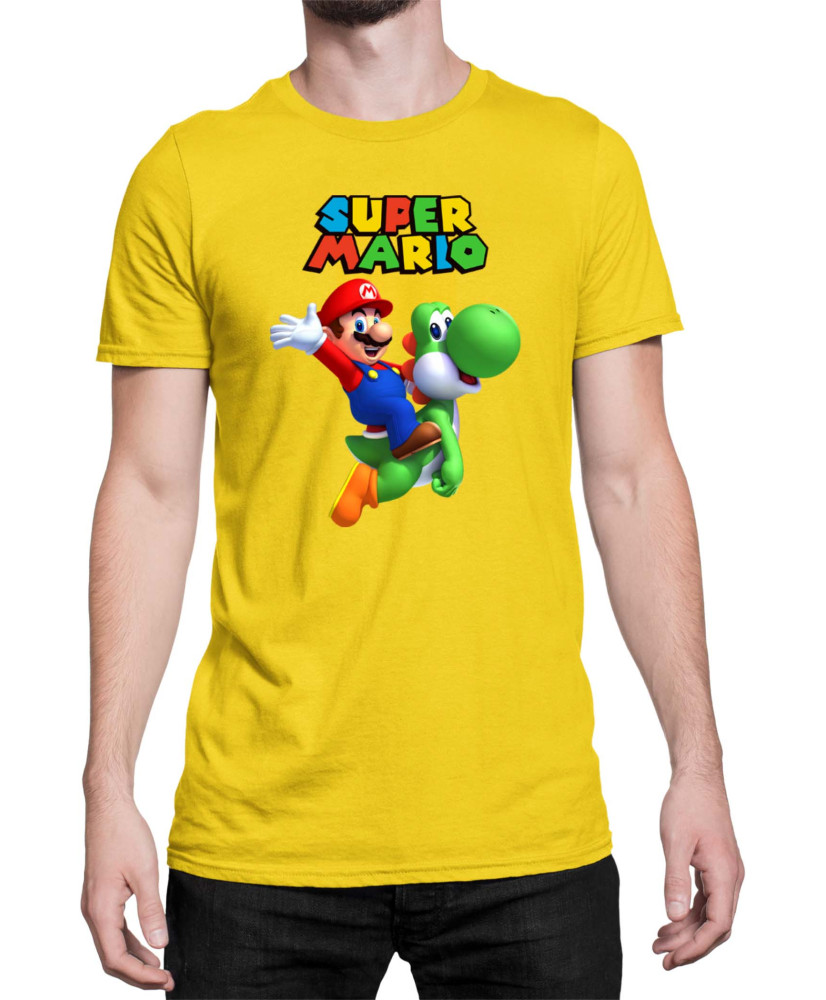 Мъжка Тениска Super Mario Nintendo Mario Yoshi 2