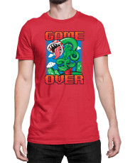 Мъжка Тениска Super Mario Nintendo Piranha Plant Game Over