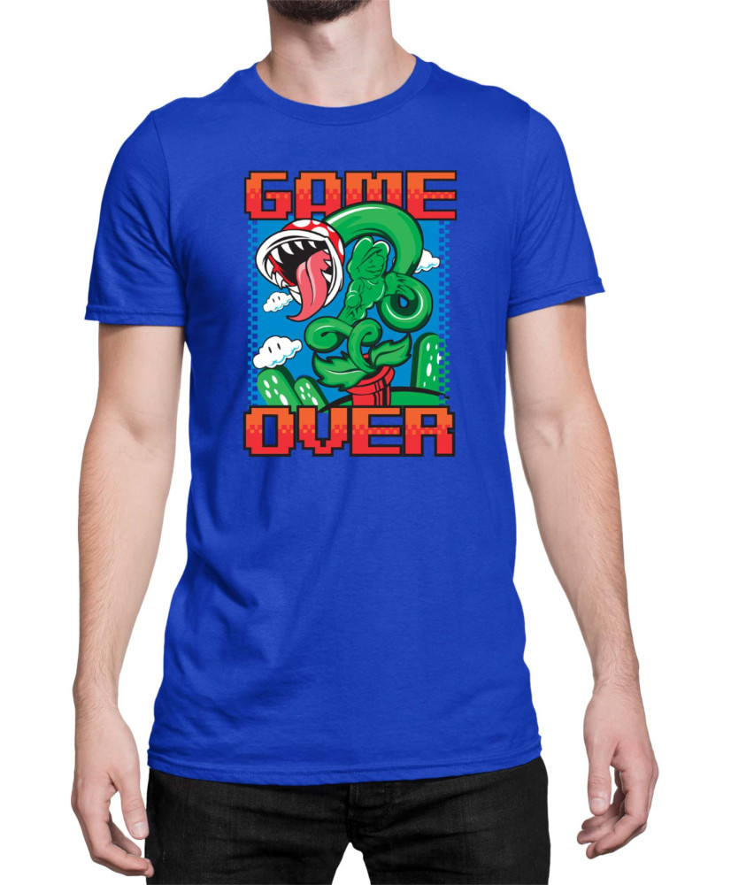Мъжка Тениска Super Mario Nintendo Piranha Plant Game Over