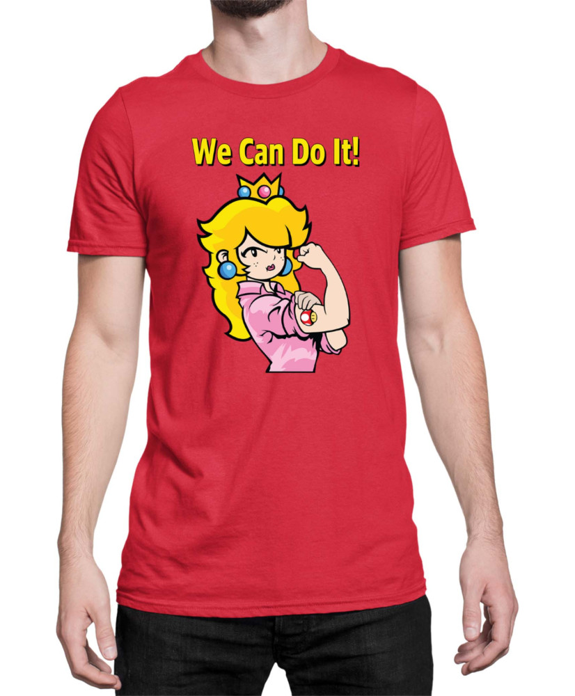 Мъжка Тениска Super Mario Nintendo Princess Peach  We Can Do It