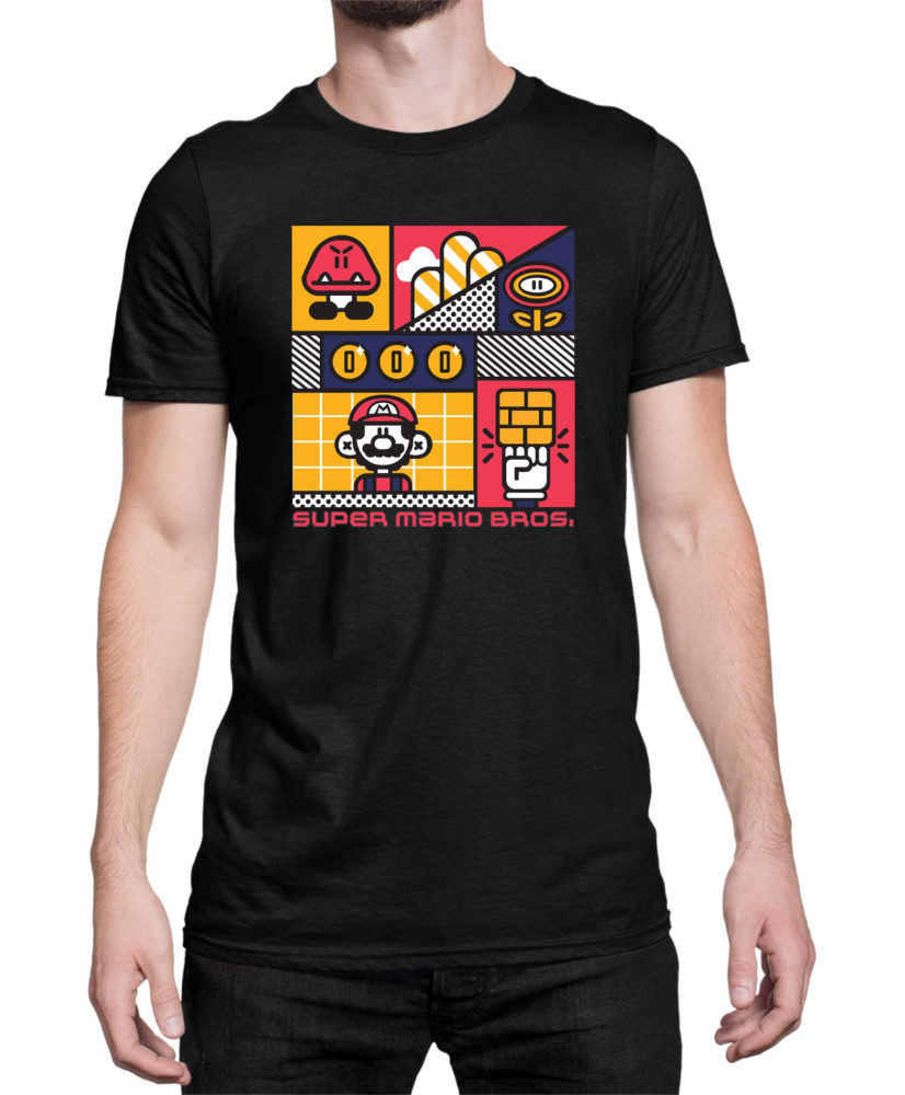 Мъжка Тениска Super Mario Nintendo Super Mario Bros