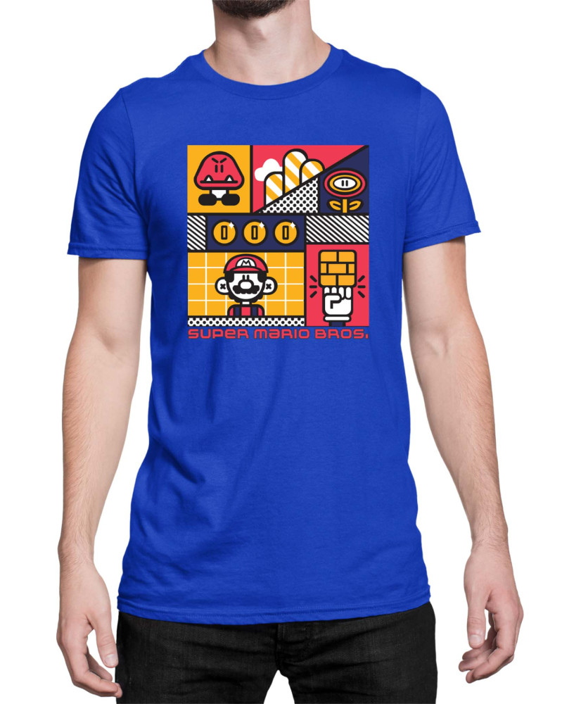Мъжка Тениска Super Mario Nintendo Super Mario Bros