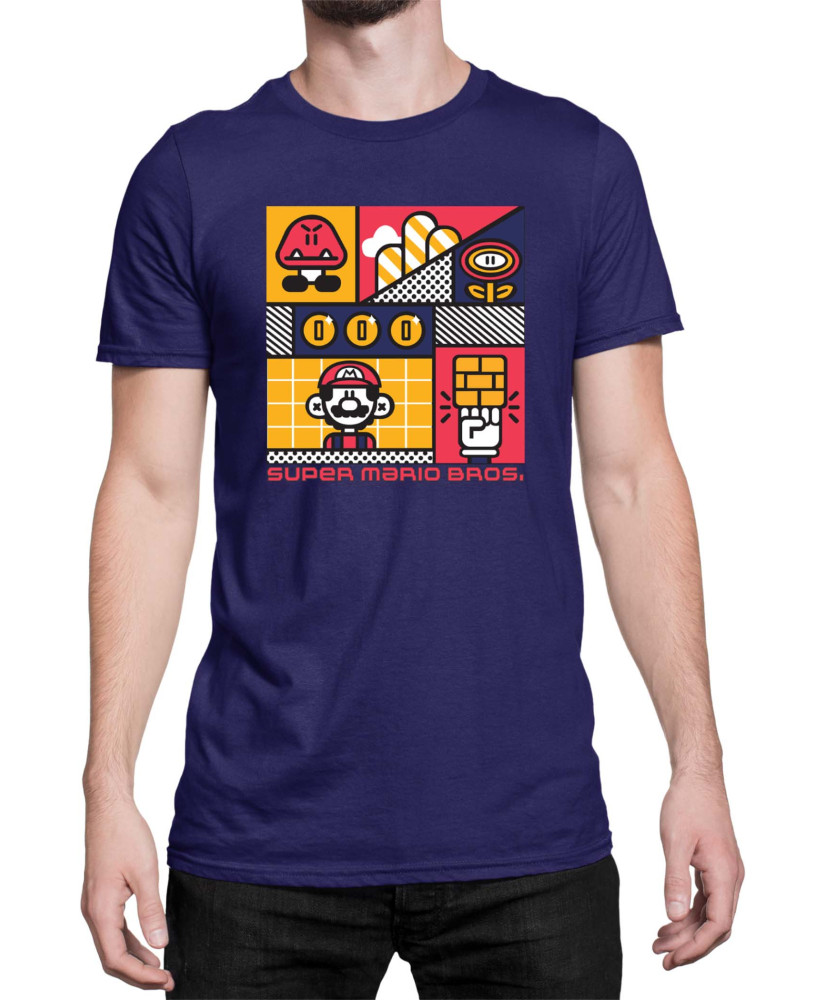 Мъжка Тениска Super Mario Nintendo Super Mario Bros