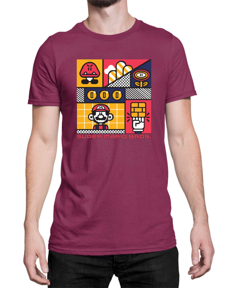 Мъжка Тениска Super Mario Nintendo Super Mario Bros