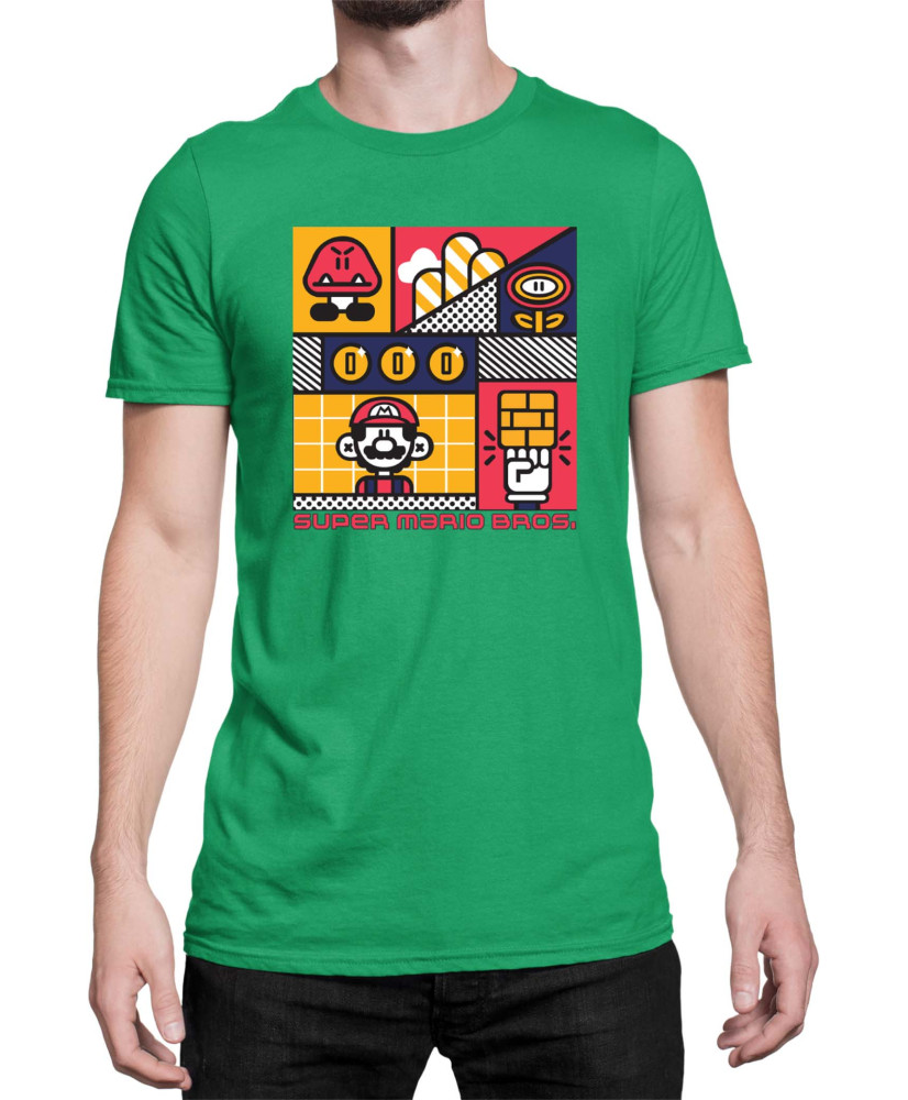 Мъжка Тениска Super Mario Nintendo Super Mario Bros