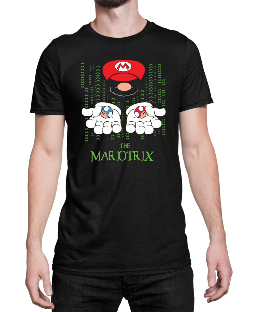 Мъжка Тениска Super Mario Nintendo Mario The Matrix