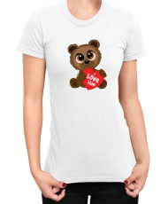 Дамска Тениска Power Couple Valentine Day Love I Love Him Cute Bear Girl