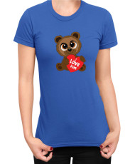 Дамска Тениска Power Couple Valentine Day Love I Love Him Cute Bear Girl