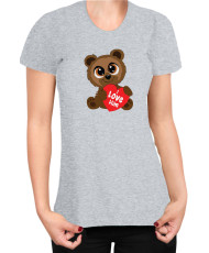 Дамска Тениска Power Couple Valentine Day Love I Love Him Cute Bear Girl