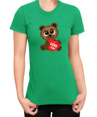 Дамска Тениска Power Couple Valentine Day Love I Love Him Cute Bear Girl