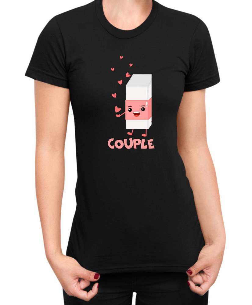 Дамска Тениска Power Couple Valentine Day Love Pencil Rubber Girl Дамска Тениска Power Couple Valentine Day Love Pencil Rubber Girl