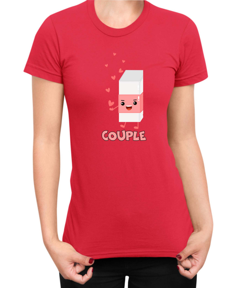 Дамска Тениска Power Couple Valentine Day Love Pencil Rubber Girl Дамска Тениска Power Couple Valentine Day Love Pencil Rubber Girl