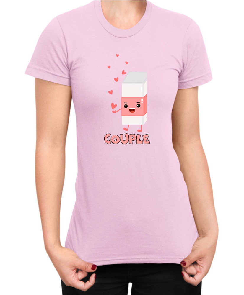 Дамска Тениска Power Couple Valentine Day Love Pencil Rubber Girl Дамска Тениска Power Couple Valentine Day Love Pencil Rubber Girl