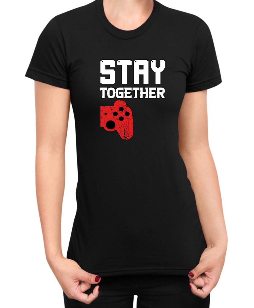 Дамска Тениска Power Couple Valentine Day Love Play Together Stay Together Gamer Girl Дамска Тениска Power Couple Valentine Day Love Play Together Stay Together Gamer Girl