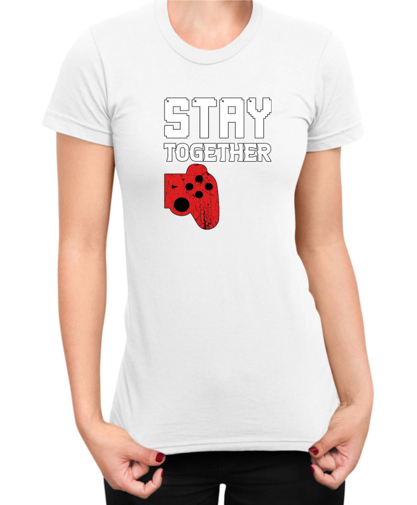 Дамска Тениска Power Couple Valentine Day Love Play Together Stay Together Gamer Girl Дамска Тениска Power Couple Valentine Day Love Play Together Stay Together Gamer Girl
