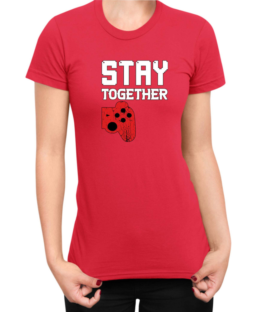 Дамска Тениска Power Couple Valentine Day Love Play Together Stay Together Gamer Girl Дамска Тениска Power Couple Valentine Day Love Play Together Stay Together Gamer Girl