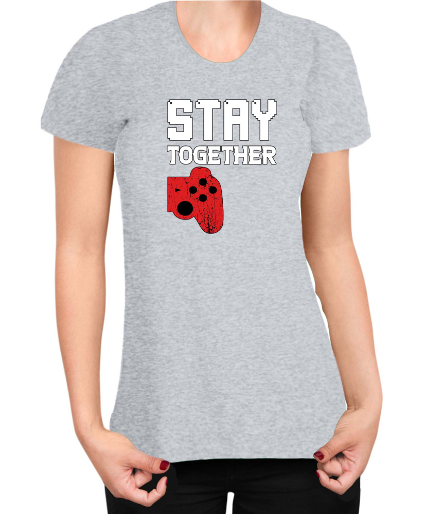 Дамска Тениска Power Couple Valentine Day Love Play Together Stay Together Gamer Girl Дамска Тениска Power Couple Valentine Day Love Play Together Stay Together Gamer Girl