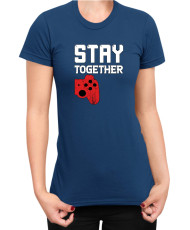 Дамска Тениска Power Couple Valentine Day Love Play Together Stay Together Gamer Girl