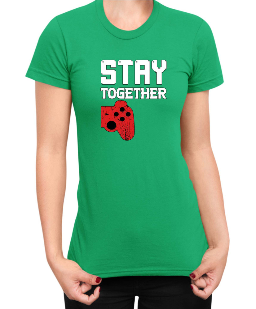 Дамска Тениска Power Couple Valentine Day Love Play Together Stay Together Gamer Girl Дамска Тениска Power Couple Valentine Day Love Play Together Stay Together Gamer Girl